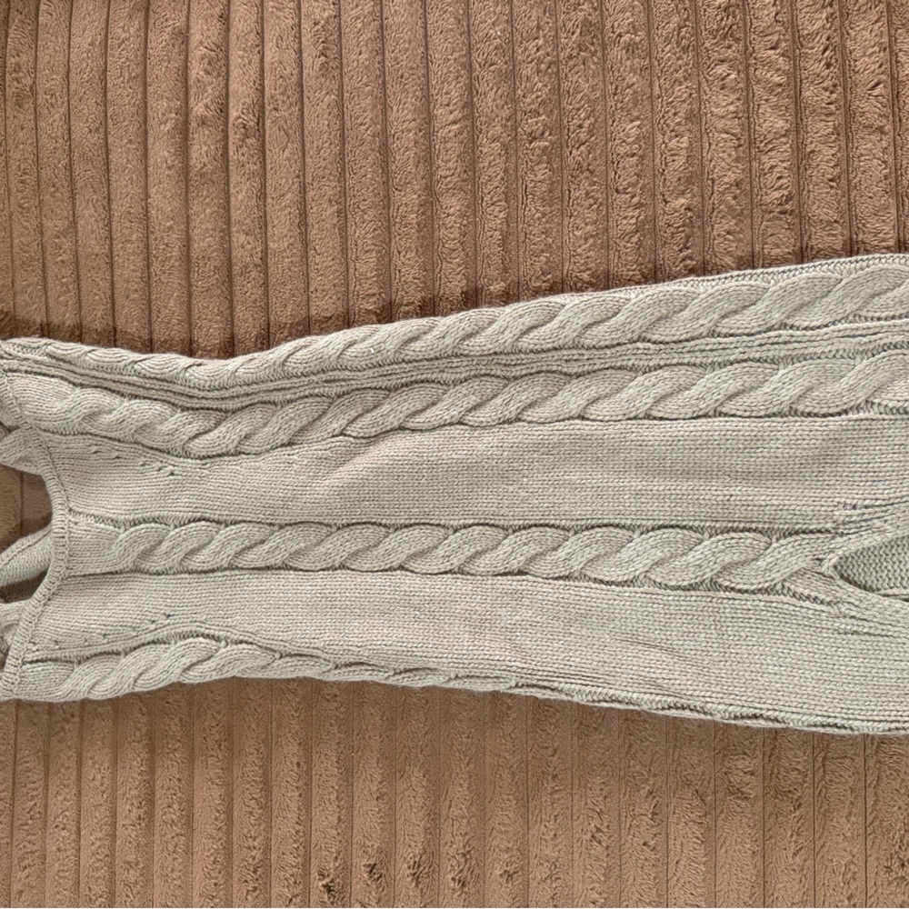 JLUXLABEL Gray Cable Knit Dress
